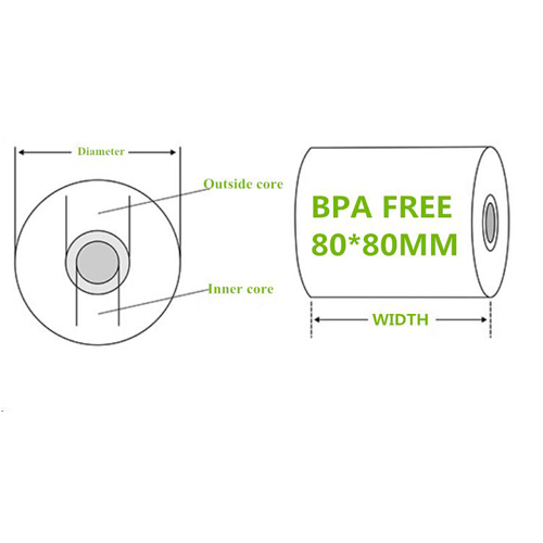 50 г 80 * 80 мм BPA бесплатно чековая бумага
