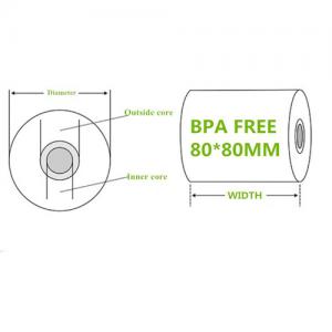 50 г 80 * 80 мм BPA бесплатно чековая бумага